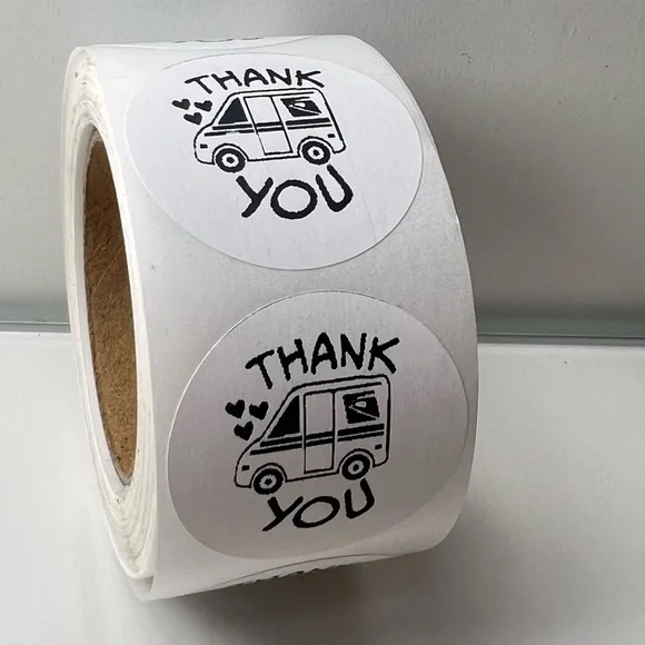 100 Thank You USPS Sticker, Thank You Sticker, Postal Mailbox Sticker - Picture 3 of 15
